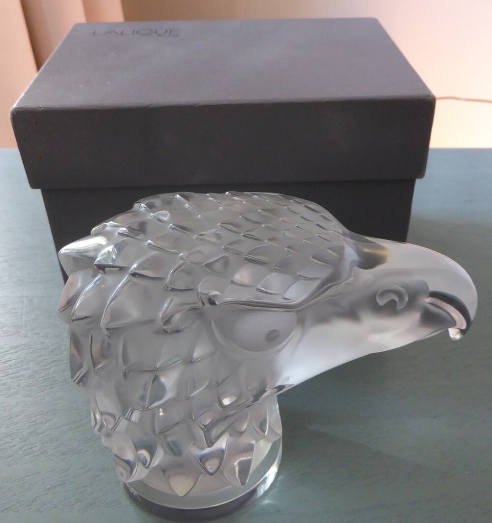 Lalique France Crystal Tete d'Aigle Eagle Head Signed M. Lalique 11808 Vintage